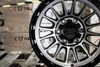 Set 4 KMC KM542 Impact 17x8.5 8x180 Satin Black Machined Wheels 17" 0mm Rims