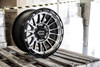 Set 4 KMC KM542 Impact 17x8.5 8x180 Satin Black Machined Wheels 17" 0mm Rims