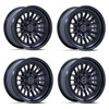 Set 4 17" Black Rhino Hard Alloys BR030 Taleo Gloss Black 17x8.5 6x5.5 10mm Rims