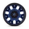 Set 4 Fuel D827 Traction 17x9 6x5.5 Dark Blue With Black Ring Wheels 17" 1mm