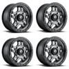 Set 4 Fuel UTV D918 Anza Beadlock 15x7 4x137 Matte Gun Metal Wheels 15" 13mm