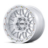 17" KMC KM555 Attack 17x8.5 6x5.5 -10mm Gloss Silver Machined Face Offroad Wheel Lifted Truck SUV Rim