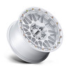 17" KMC KM555 Attack 17x8.5 6x5.5 0mm Gloss Silver Machined Face Truck SUV Wheel Offroad Rim
