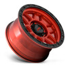Set 4 17" KMC KM544 Mesa 17x9 6x4.5 18mm Wheels Candy Red With Black Lip Rims