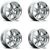 Set 4 18" Foose F097 Knuckle 18x8 5x4.75 Chrome Plated Wheels 1mm Rims