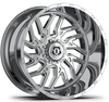 Set 4 22" TIS 544C Chrome 22x12 Wheels 5x5 5x5.5 -44mm Lifted 5 Lug Truck Rims