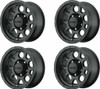 Set 4 KMC KM522 Enduro 18x9 8x6.5 Matte Black Wheels 18" 0mm Truck Rims