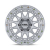 Set 4 17" KMC Km556 Crux Gloss Silver W/ Machined Face 17x8.5 Wheels 6x135 0mm Rims