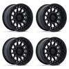 Set 4 17" KMC KM556 Crux 17x8.5 5x5 (5x127) 0mm  Blackout Offroad Truck Wheels