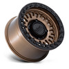 Set 4 15" KMC KS242 Aztec 15x10 5x4.5 0mm Beadlock Bronze Matte Black Ring Rims Offroad Wheels