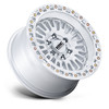 Set 4 17" KMC KM554 Aztec 17x8.5 6x5.5 25mm Silver Machined Face Truck SUV Rims Offroad Wheels