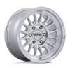 Set 4 17" KMC KM733 Impact FFT 17x8.5 6x5.5 0mm Gloss Silver Machined Face Rims Offroad Truck SUV Wheels
