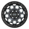 Set 4 KMC KM545 Trek 17x8 6x5.5 Satin Black With Gray Tint Wheels 17" 20mm Rims