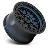 Set 4 18" KMC KM549 GRS 18x9 5x5 -12mm Midnight Blue Gloss Black Lip Wheels Rims Offroad Truck