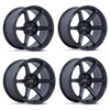 Set 4 18" Motegi MR160 Battle VI 18x8.5 5x4.5 35mm Matte Blackbird Metallic Rims Car Sedan Coupe SUV Wheels