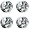 Set 4 18" Foose F097 Knuckle 18x8 5x4.5 Chrome Plated Wheels 1mm Rims