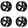 Set 4 20" Foose F104 Legend 20x10 5x115 Gloss Black Milled Wheels 20mm Rims