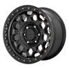 Set 4 KMC KM545 Trek 17x9 6x5.5 Satin Black Wheels 17" 18mm Rims