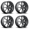 Set 4 Niche M117 Misano 20x9 5x130 Matte Black Wheels 20" 50mm Rims