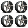 Set 4 Niche  M134 Milan 19x8.5 5x4.5 Matte Black Machined Double Wheels 19" 35mm Set 4 Niche  M134 Milan 19x8.5 5x4.5 Matte Black Machined Double Wheels 19" 35mm