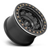 Set 4 KMC KM236 Tank Beadlock 17x9 6x5.5 Satin Black Wheels 17" -15mm Rims