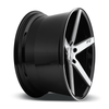 Set 4 20" Niche M124 Milan 20x8.5 5x112 Gloss Black Brushed Wheels 34mm Rims