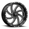 Set 4 MSA Offroad M36 Switch 22x7 4x156 Black Milled Wheels 22" 0mm Rims