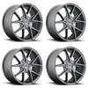 Set 4 20" Niche M116 Misano Matte Gun Metal Wheels 5X112 26mm Rims