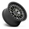 Set 4 17" KMC KM719 Canyon 17x8 5x4.5 Satin Black Gray Tint Wheels 35mm Rims