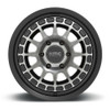 Set 4 17" KMC KM719 Canyon 17x8 5x4.5 Satin Black Gray Tint Wheels 35mm Rims