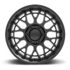 Set 4 20" KMC KM722 Technic 20x9 8x170 0mm Wheels Satin Black Rims For Ford