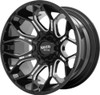 Set 4 Moto Metal MO808 Sniper 20x9 5x5.5 5x150 Gloss Black Milled Wheels 20" 0mm
