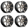 Set 4 20" Niche M150 Verona 20x9 5x112 Matte Black Machined Wheels 25mm Rims