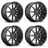 Set 4 Niche M147 Essen 21x9 5x130 Matte Black Wheels 21" 45mm Rims