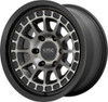 Set 4 KMC KM719 Canyon 17x8.5 5x5 Satin Black With Gray Tint Wheels 17" 0mm Rims