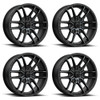 Set 4 MSA Offroad M43 Fang 20x7 4x156 Black Titanium Tint Wheels 20" 10mm Rims