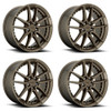 Set 4 18" Niche M222 DFS 18x8 5x112 42mm Wheels Matte Bronze Rims
