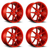 Set 4 Niche M186 Misano 20x10 5x120 Candy Red Wheels 20" 40mm Rims