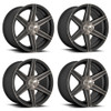 Set 4 Niche  M236 Carina 20x10.5 5x112 Machined Double Tint Wheels 20" 40mm