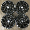 Set 4 18" Moto Metal MO970 18x10 8x6.5 Gloss Black Milled Lip Wheels -24mm Rims