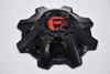 Fuel Off Road M-447 gloss black red center cap front view for 8 lug wheels