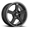 Set 4 18" Motegi MR116 FS5 18x8 5x4.25 5x4.5 Black Machined Flange Wheels 45mm