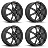 Set 4 Motegi MR142 CS8 17x7 5x112 5x4.5 Satin Black Wheels 17" 40mm Rims
