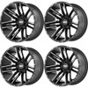 Set 4 Moto Metal MO978 Razor 20x9 6x5.5 Satin Black Machined Wheels 20" 18mm