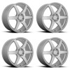 Set 4 Motegi MR143 CS6 16x7 4x100 4x4.5 Hyper Silver Wheels 16" 40mm Rims