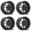 Set 4 Niche M223 DFS 18x8 5x112 Gloss Black Wheels 18" 42mm Rims