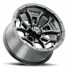 17" Ultra 125BK Warmonger 5 Gloss Black Clear Coat 17x9 Wheel 5x5.5 -12mm Rim