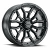 17" Ultra 126BK Warmonger 6 Gloss Black Clear Coat 17x9 Wheel 6x5.5 12mm Rim
