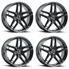 Set 4 18" Platinum 464BK Lotus Gloss Black 18x8 Wheels 5x112 40mm Rims