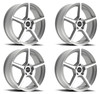 Set 4 16" Motiv 433MS Blade 16x7.5 Gloss Silver Machined Wheels 5x112 40mm Rims